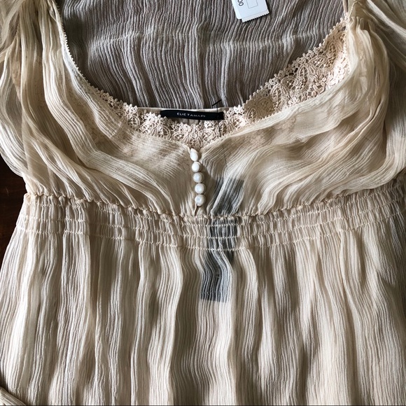 Elie Tahari Sheer Silk Blouse and Camisole - Picture 3 of 5